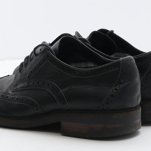 Bostonian Mens Black Leather Brogue Dress UK 8.5 42.5