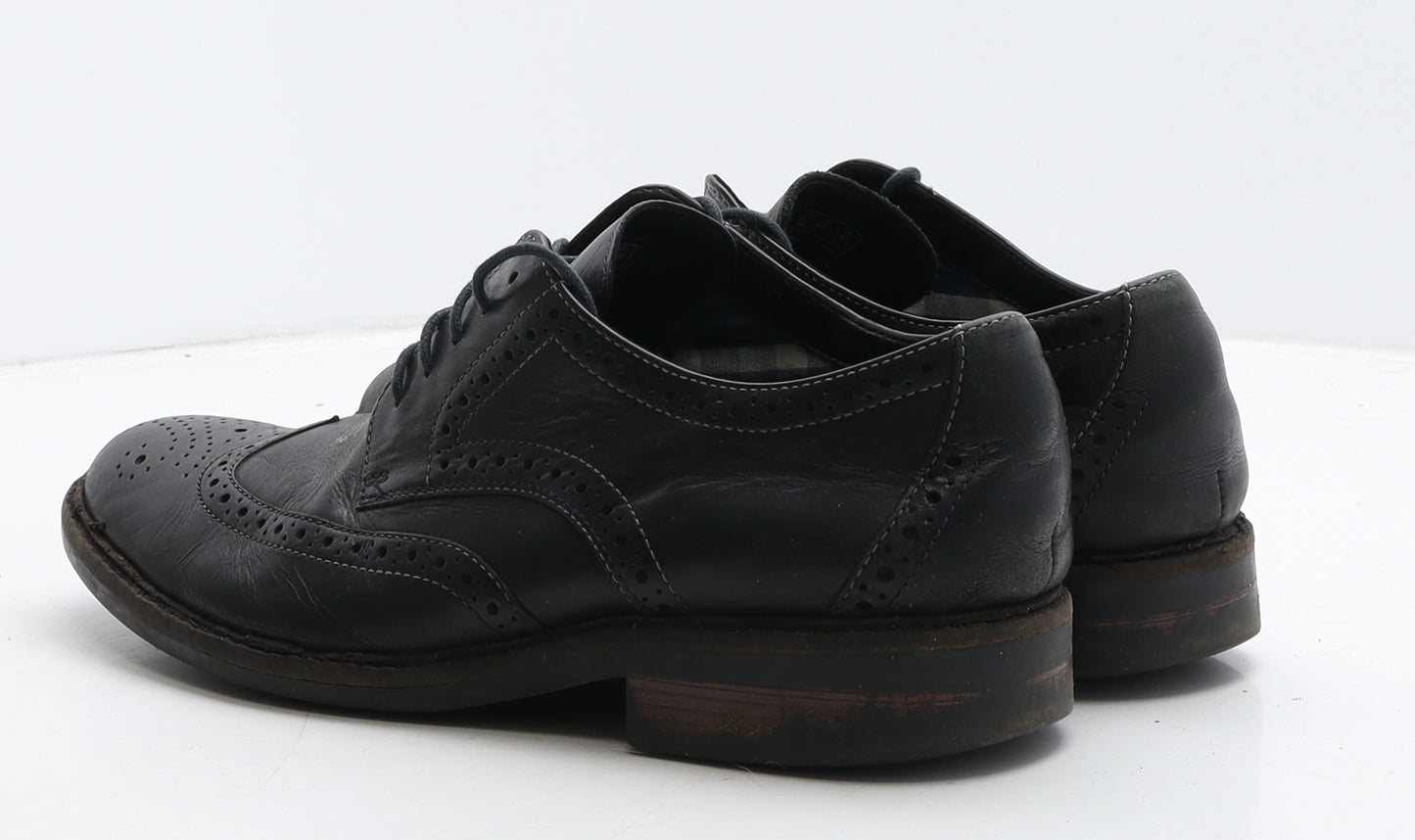 Bostonian Mens Black Leather Brogue Dress UK 8.5 42.5