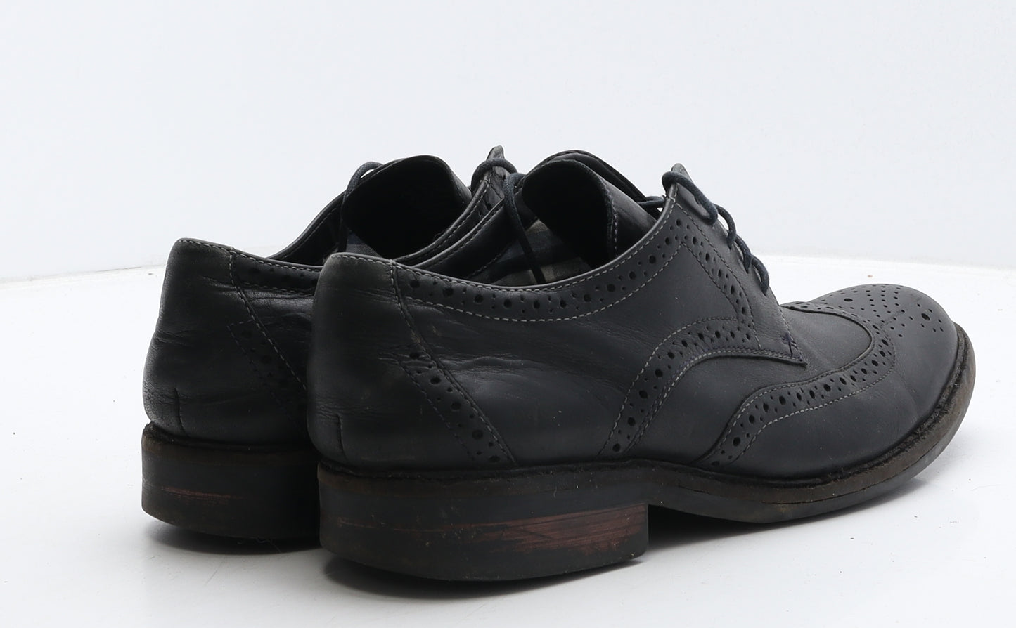 Bostonian Mens Black Leather Brogue Dress UK 8.5 42.5