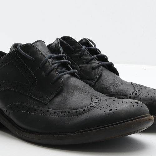 Bostonian Mens Black Leather Brogue Dress UK 8.5 42.5