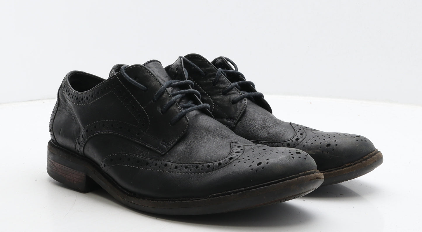 Bostonian Mens Black Leather Brogue Dress UK 8.5 42.5