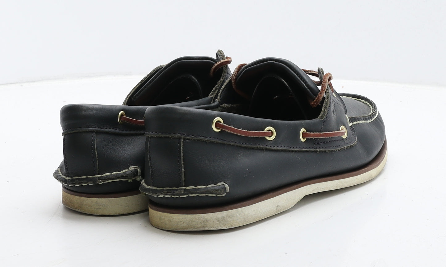 Timberland Mens Blue Leather Boat Shoe Casual UK 11