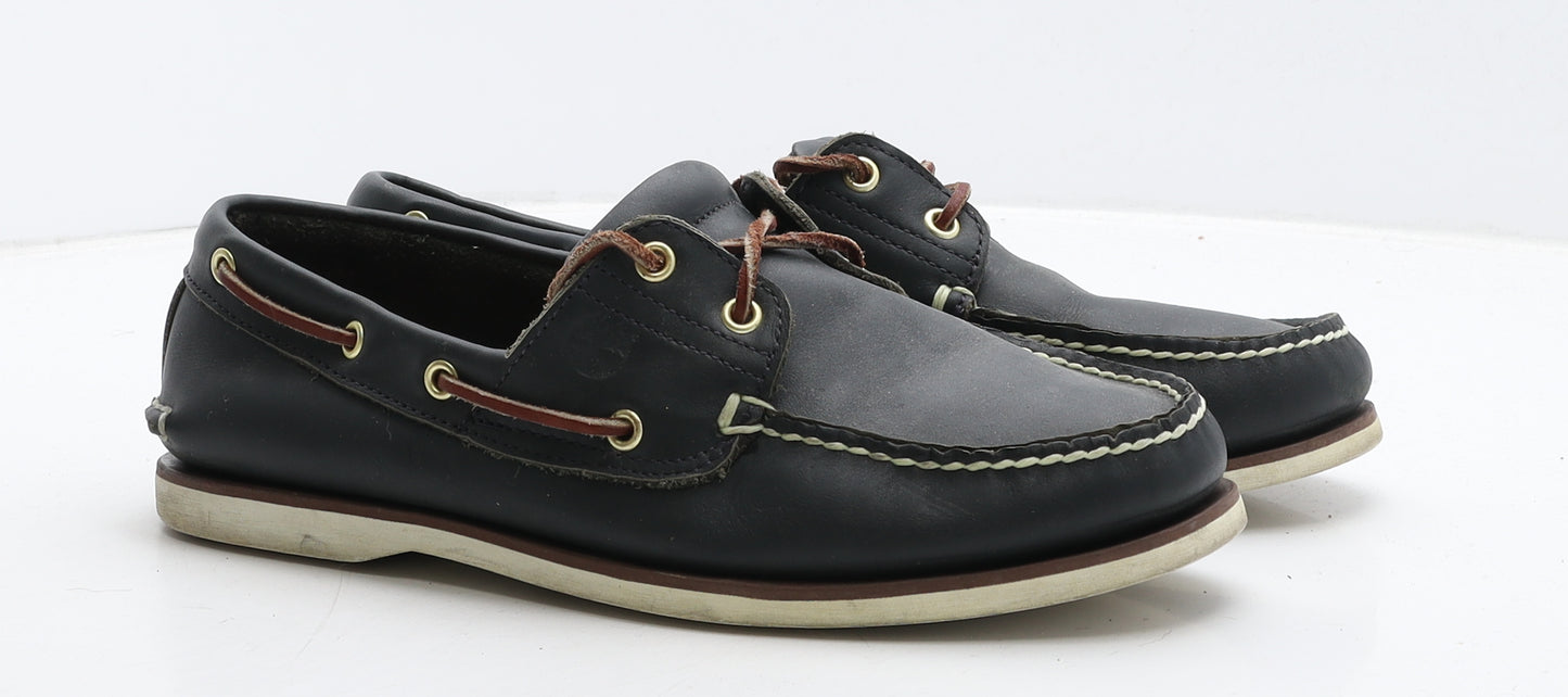 Timberland Mens Blue Leather Boat Shoe Casual UK 11