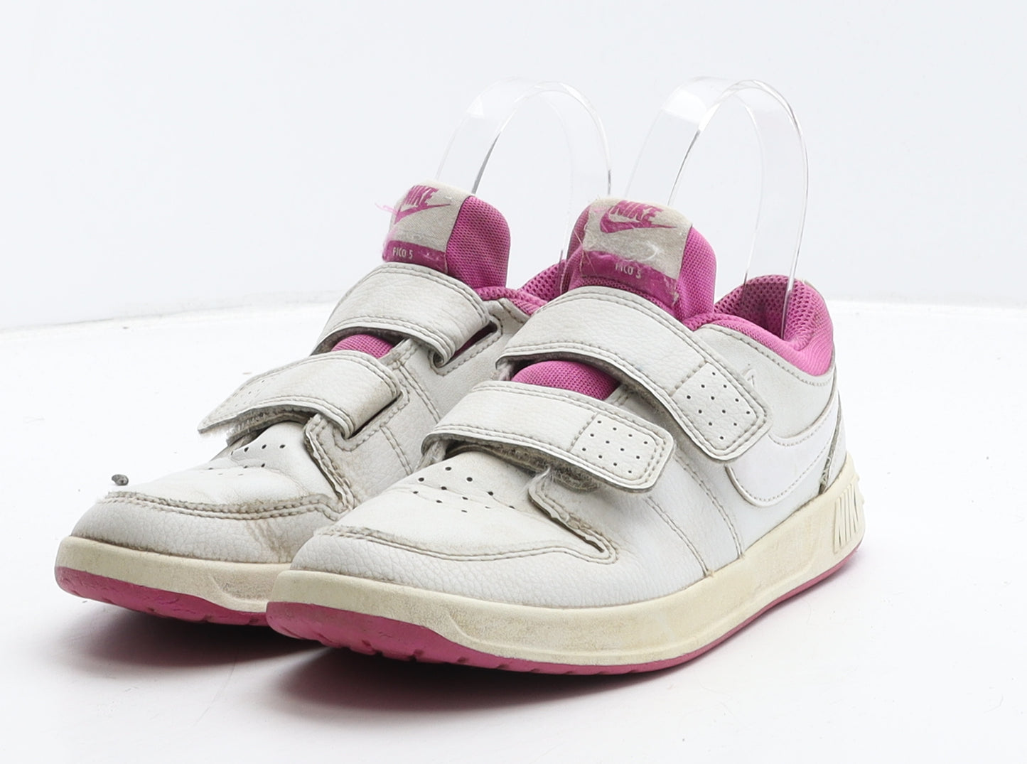 Nike Girls White Leather Trainer UK 1 33