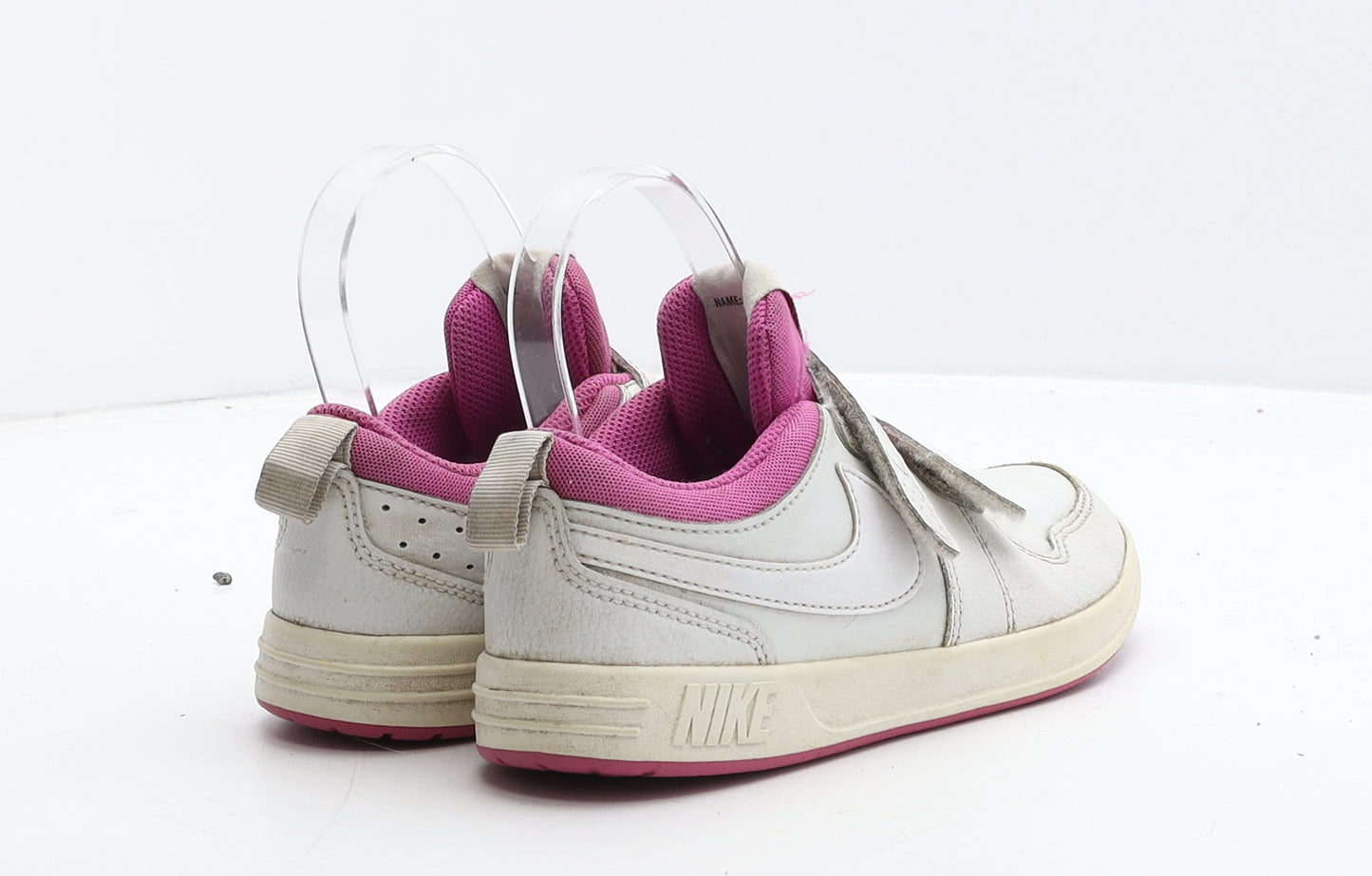 Nike Girls White Leather Trainer UK 1 33