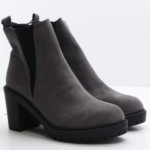 George Womens Grey Suede Chelsea Boot UK 6 39