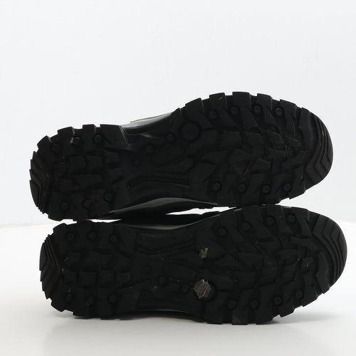 Pavers Mens Grey Leather Trainer UK 10 44 - Walking Trainers Wide Fit