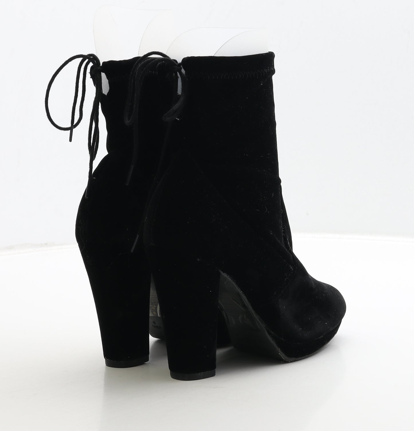 Primark Womens Black Polyester Sock Boot UK 3 36 - Wide Fit