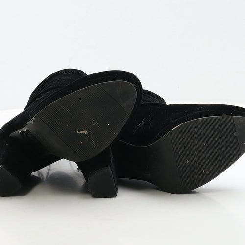 Primark Womens Black Polyester Sock Boot UK 3 36 - Wide Fit