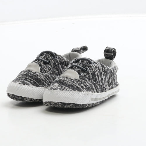 Primark Boys Black Polyester Sneaker Trainer UK 0-6 Months