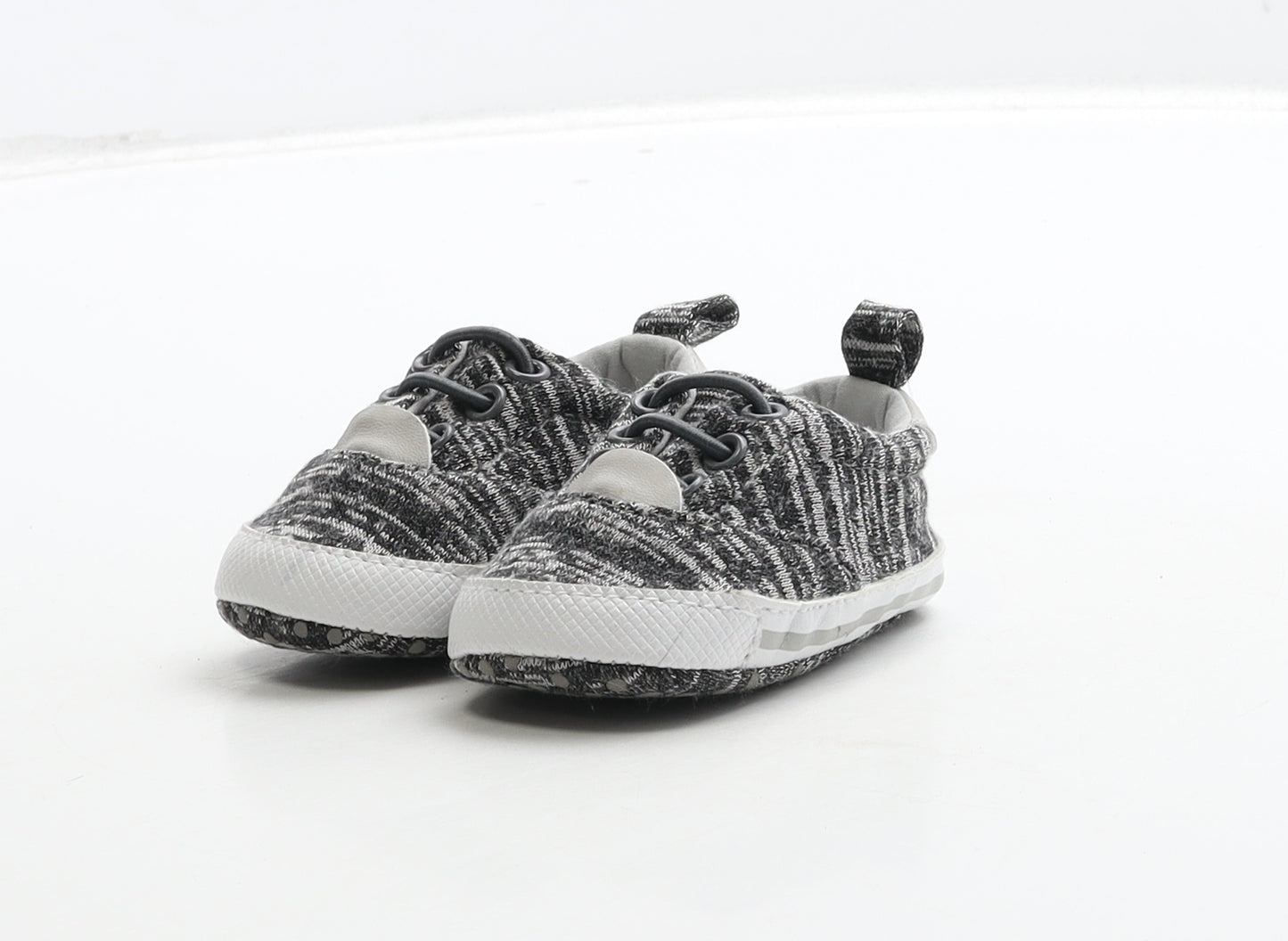 Primark Boys Black Polyester Sneaker Trainer UK 0-6 Months