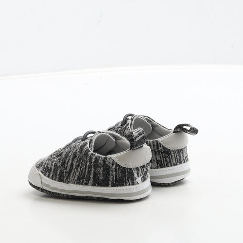 Primark Boys Black Polyester Sneaker Trainer UK 0-6 Months