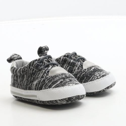 Primark Boys Black Polyester Sneaker Trainer UK 0-6 Months