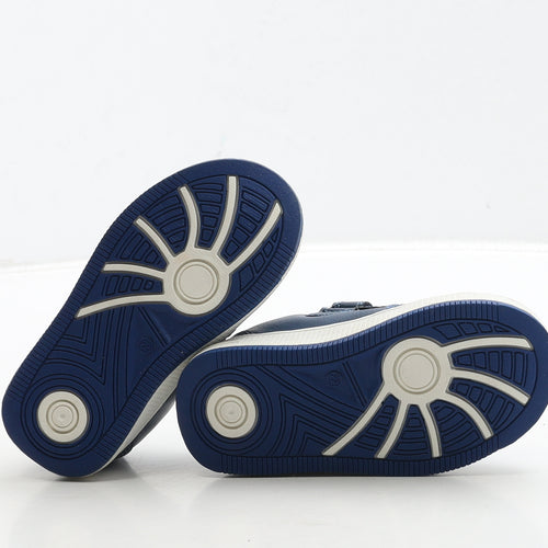 Marvel Boys Blue Leather Trainer UK 5 22 - Spiderman