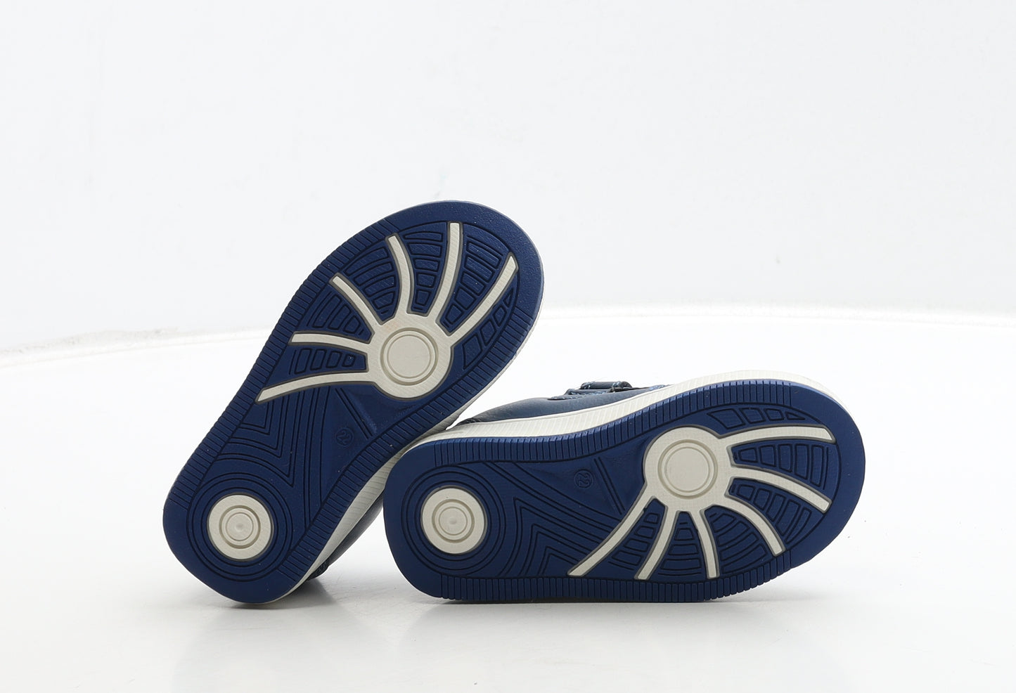 Marvel Boys Blue Leather Trainer UK 5 22 - Spiderman