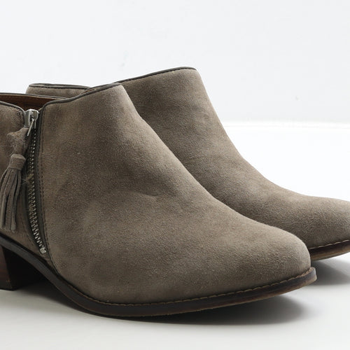 Vionic Womens Grey Leather Bootie Boot UK 6 39