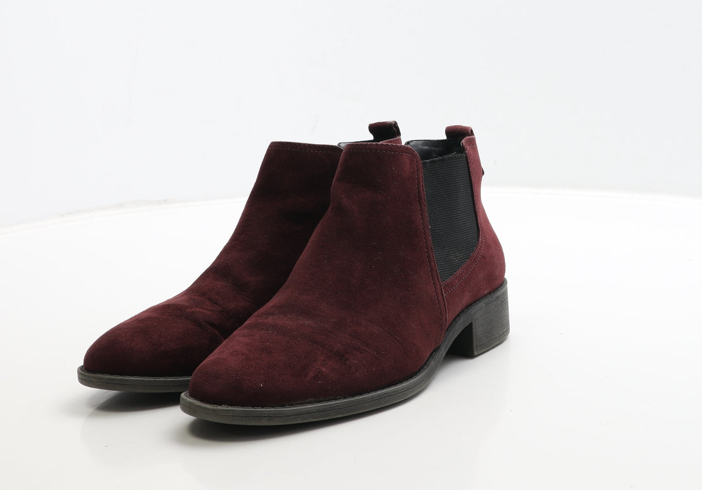 Marks and Spencer Womens Red Suede Chelsea Boot UK 5 38