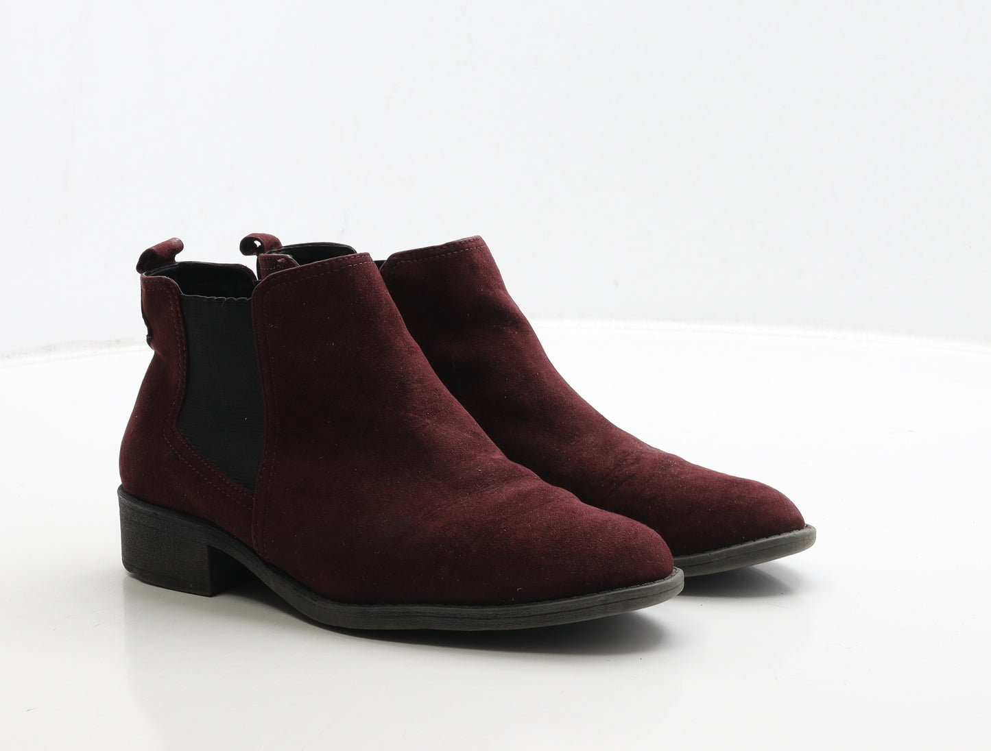 Marks and Spencer Womens Red Suede Chelsea Boot UK 5 38