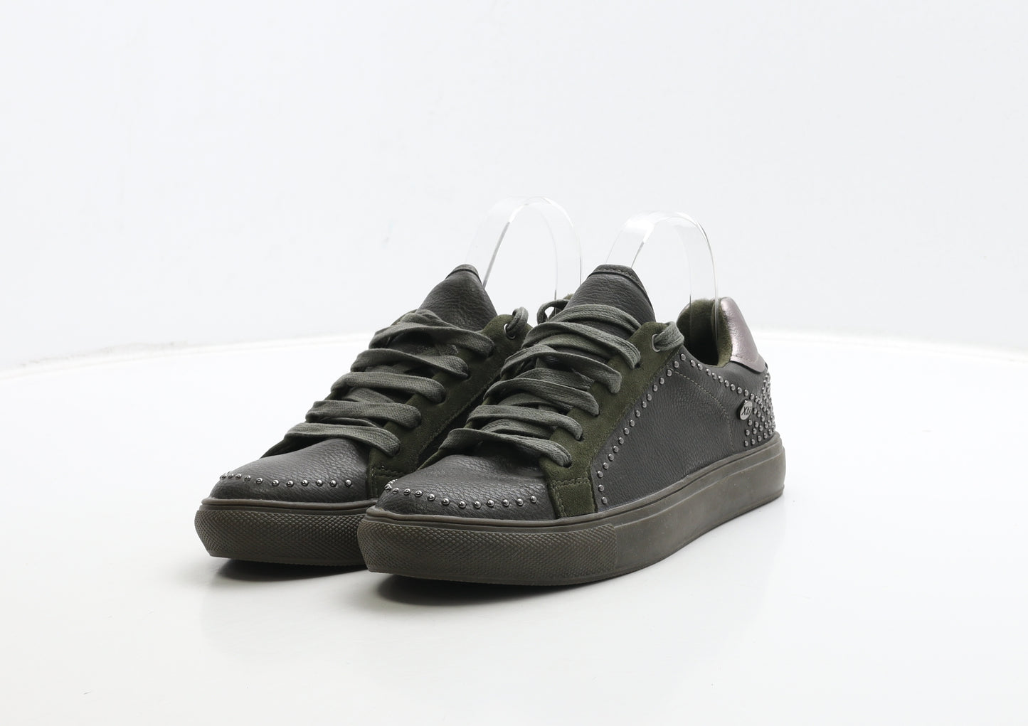 Xti Womens Green Leather Trainer UK 5 38