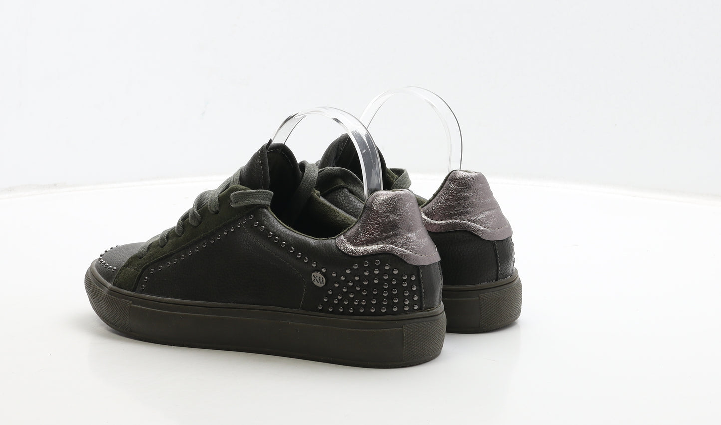 Xti Womens Green Leather Trainer UK 5 38
