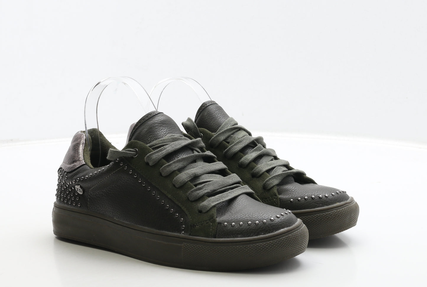 Xti Womens Green Leather Trainer UK 5 38