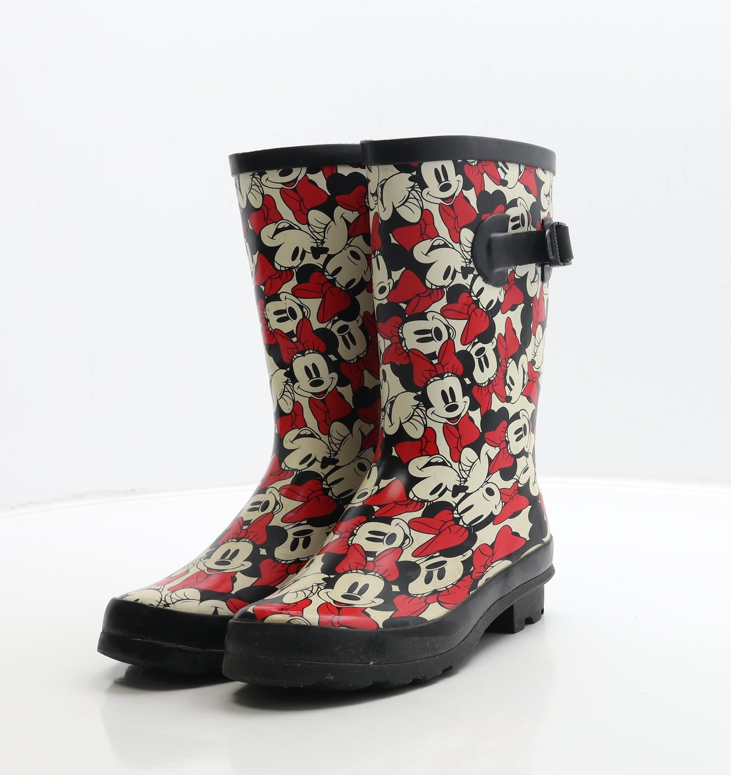 George Womens Multicoloured Rubber Wellies Boot UK 5 38 - Minnie Mouse
