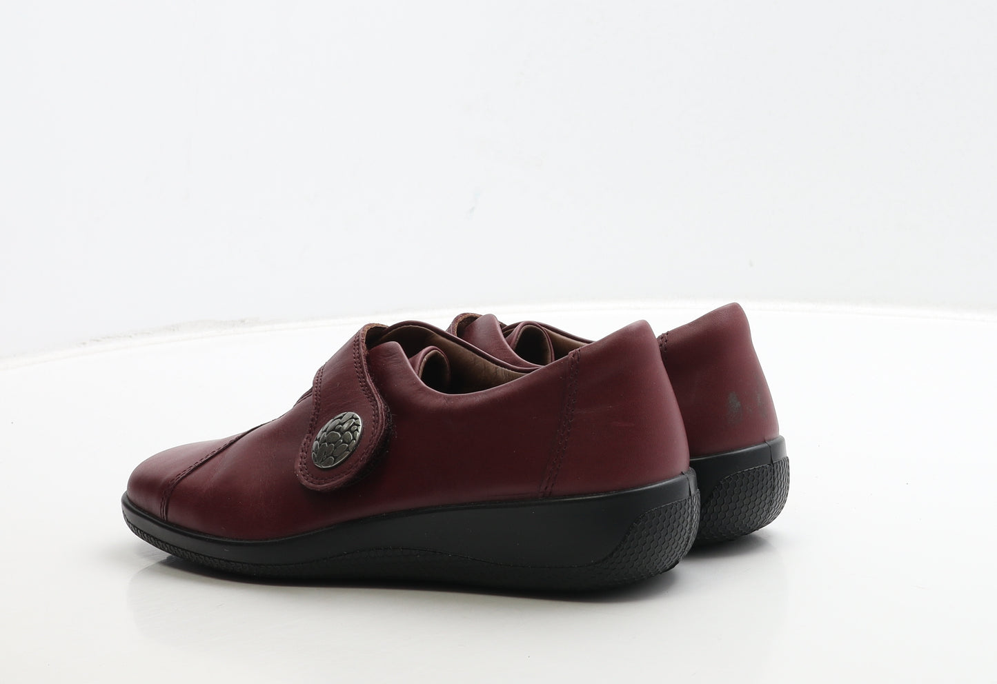 Hotter Womens Red Leather Flat UK 4.5