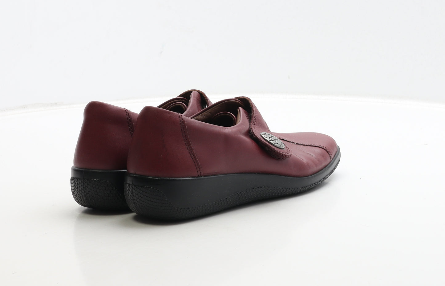Hotter Womens Red Leather Flat UK 4.5