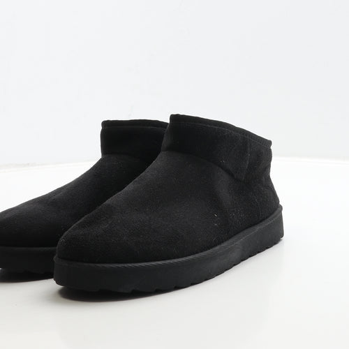 Primark Womens Black Suede Shearling Style Boot UK 7 40