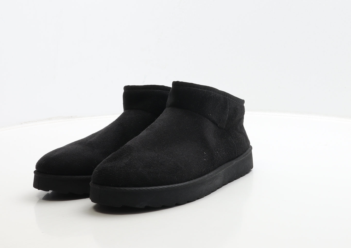 Primark Womens Black Suede Shearling Style Boot UK 7 40