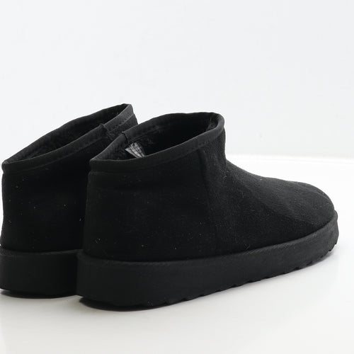Primark Womens Black Suede Shearling Style Boot UK 7 40