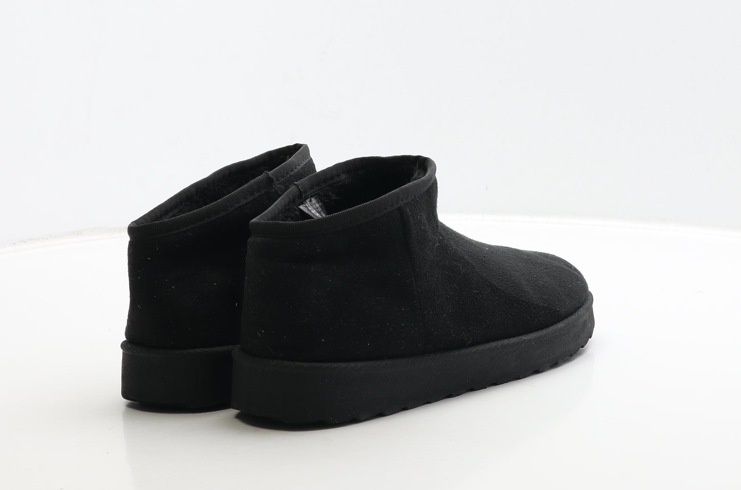 Primark Womens Black Suede Shearling Style Boot UK 7 40
