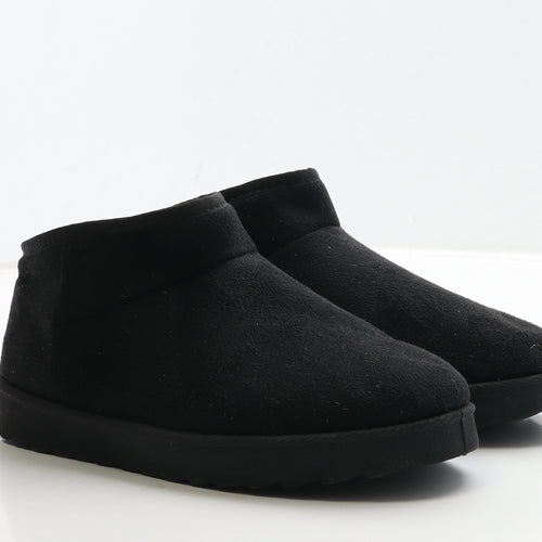 Primark Womens Black Suede Shearling Style Boot UK 7 40