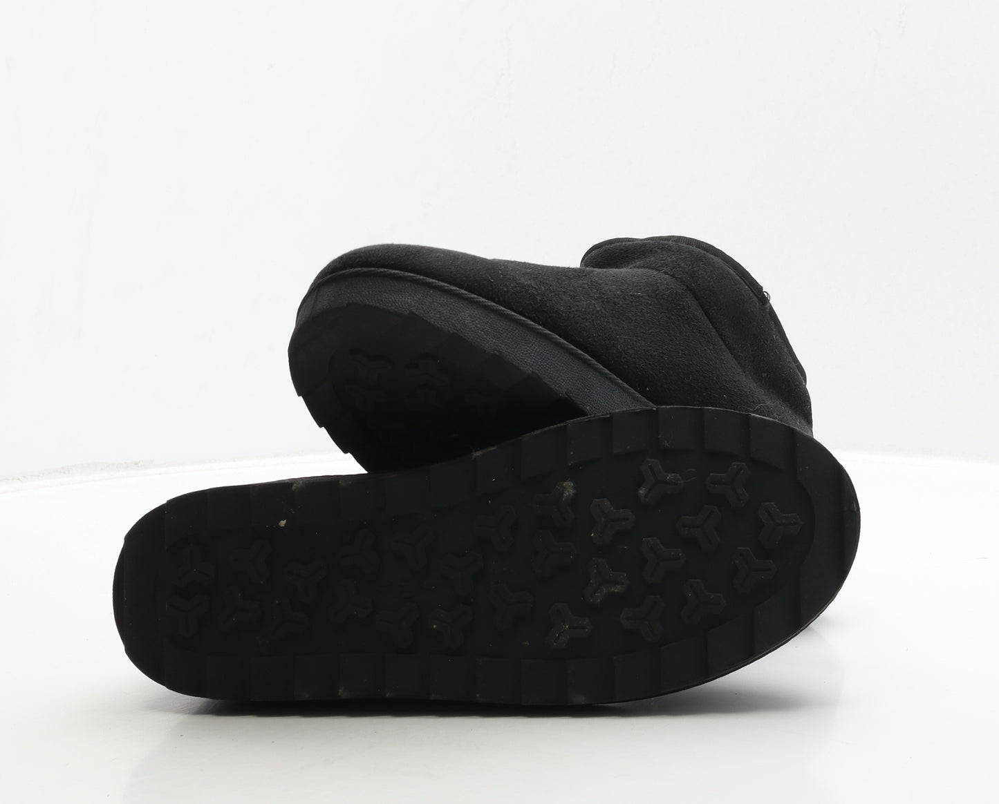 Primark Womens Black Suede Shearling Style Boot UK 7 40