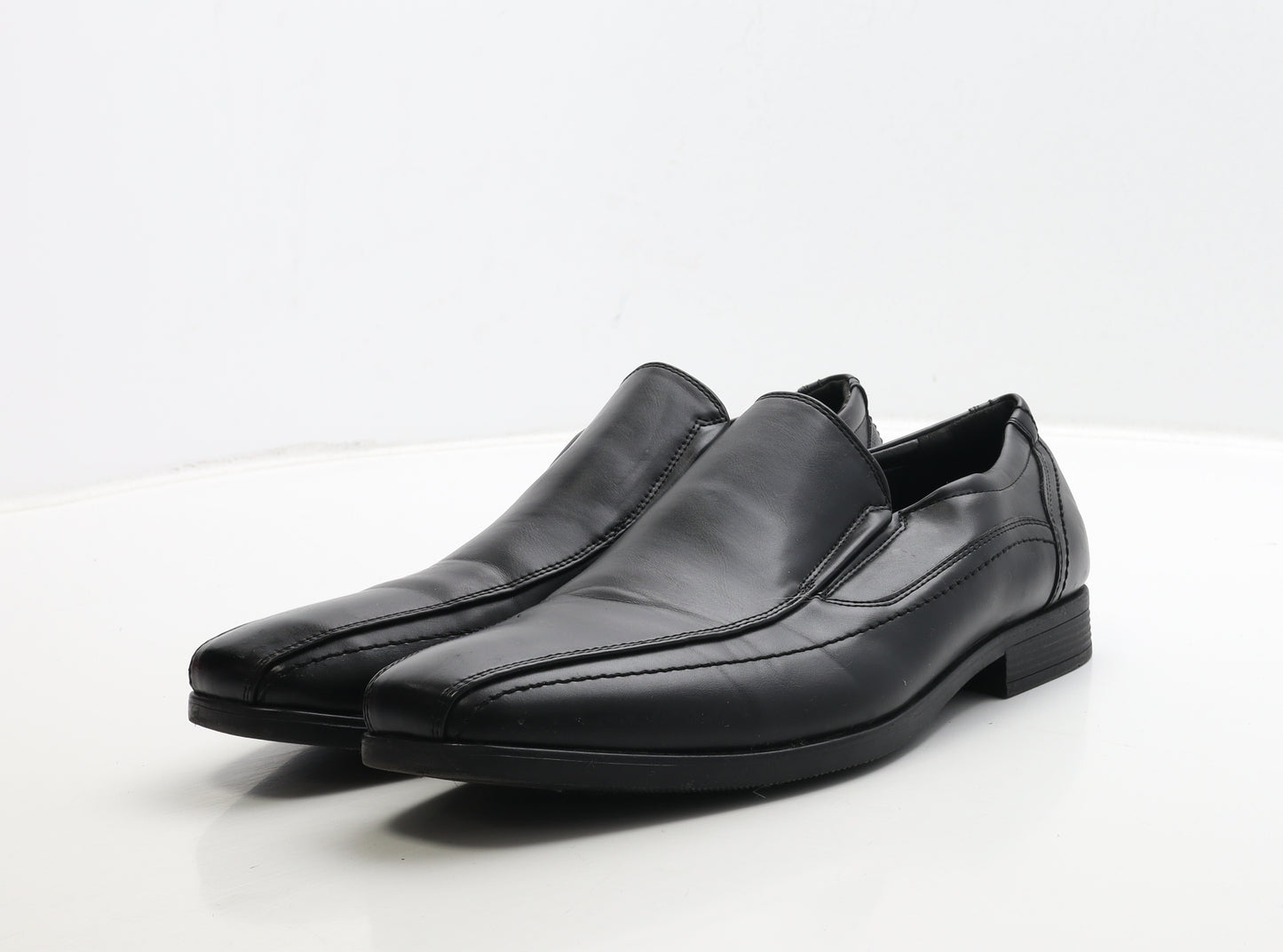 Primark Mens Black Leather Loafer Casual UK 10 44
