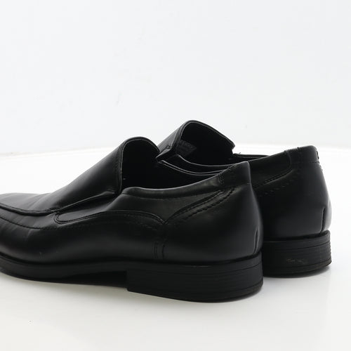 Primark Mens Black Leather Loafer Casual UK 10 44