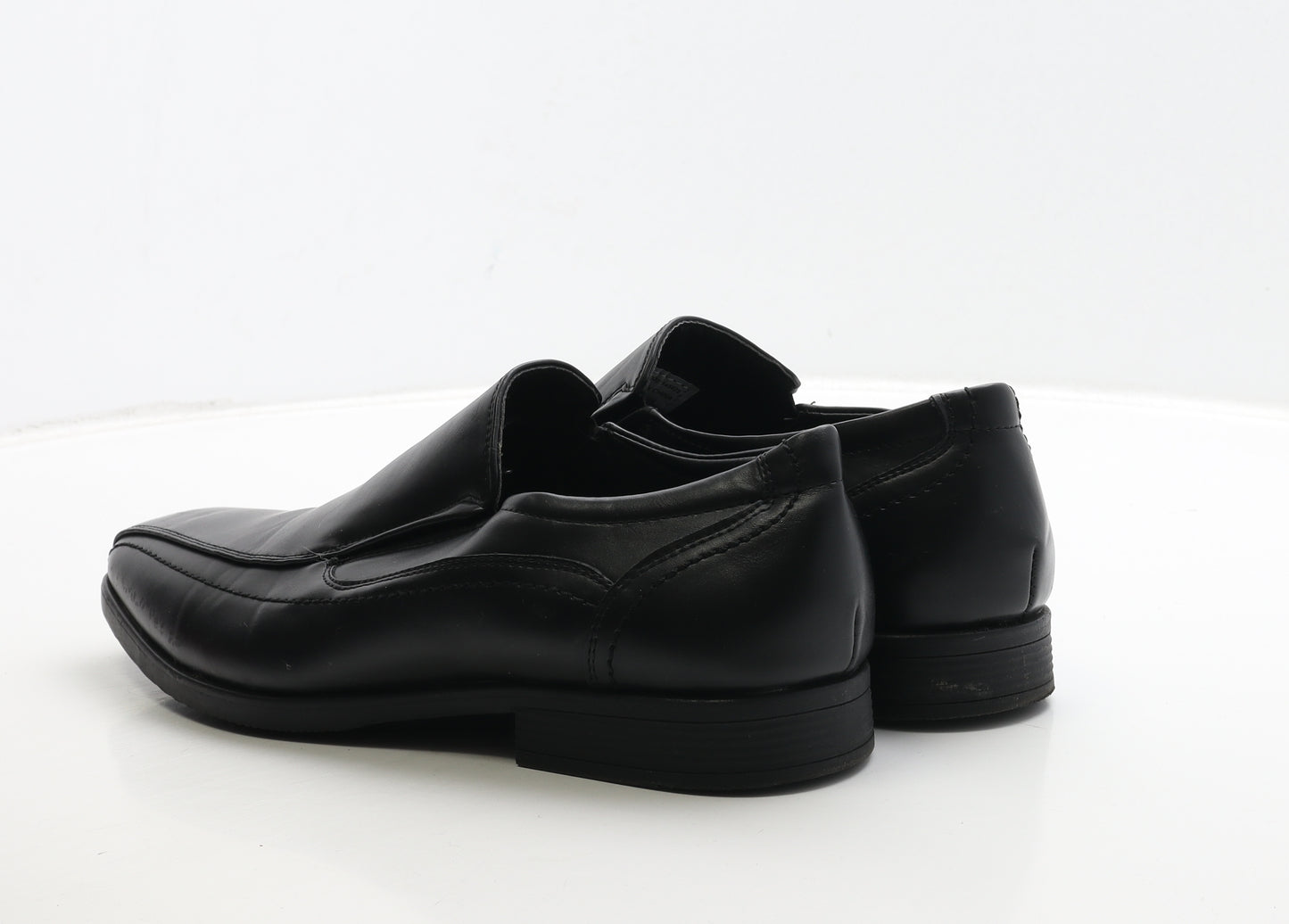 Primark Mens Black Leather Loafer Casual UK 10 44