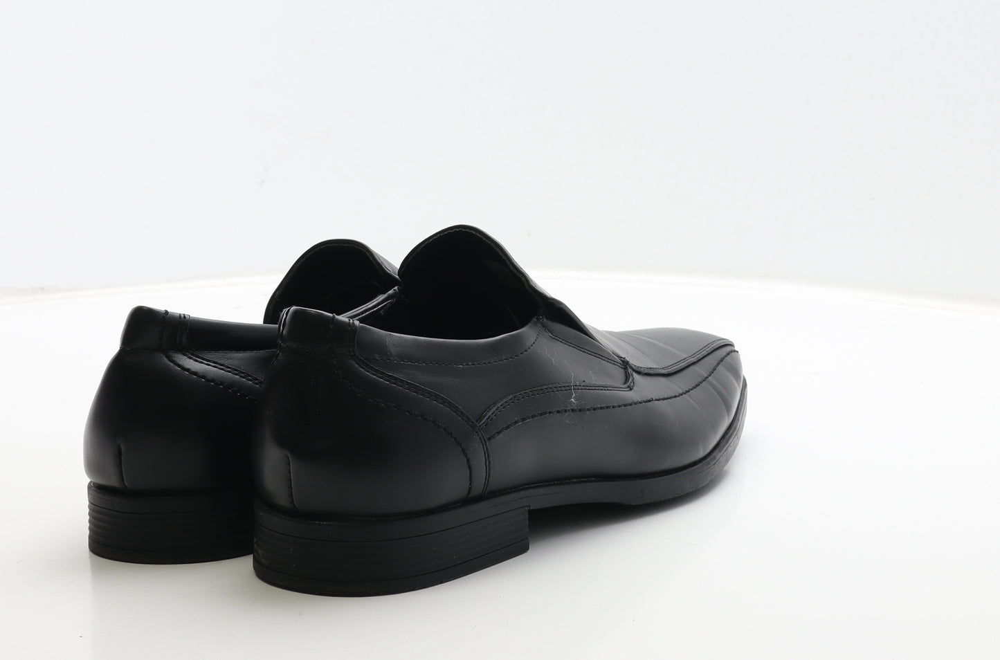 Primark Mens Black Leather Loafer Casual UK 10 44