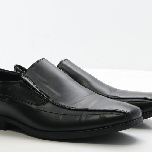 Primark Mens Black Leather Loafer Casual UK 10 44