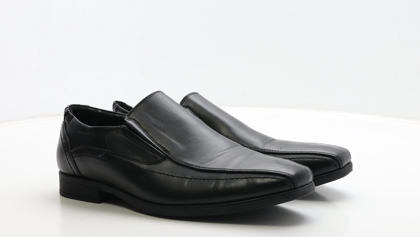 Primark Mens Black Leather Loafer Casual UK 10 44