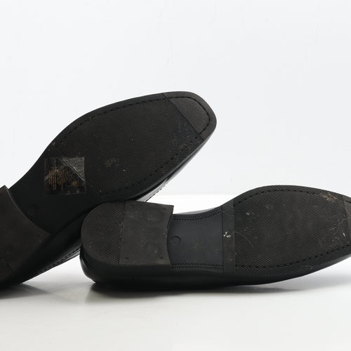 Primark Mens Black Leather Loafer Casual UK 10 44