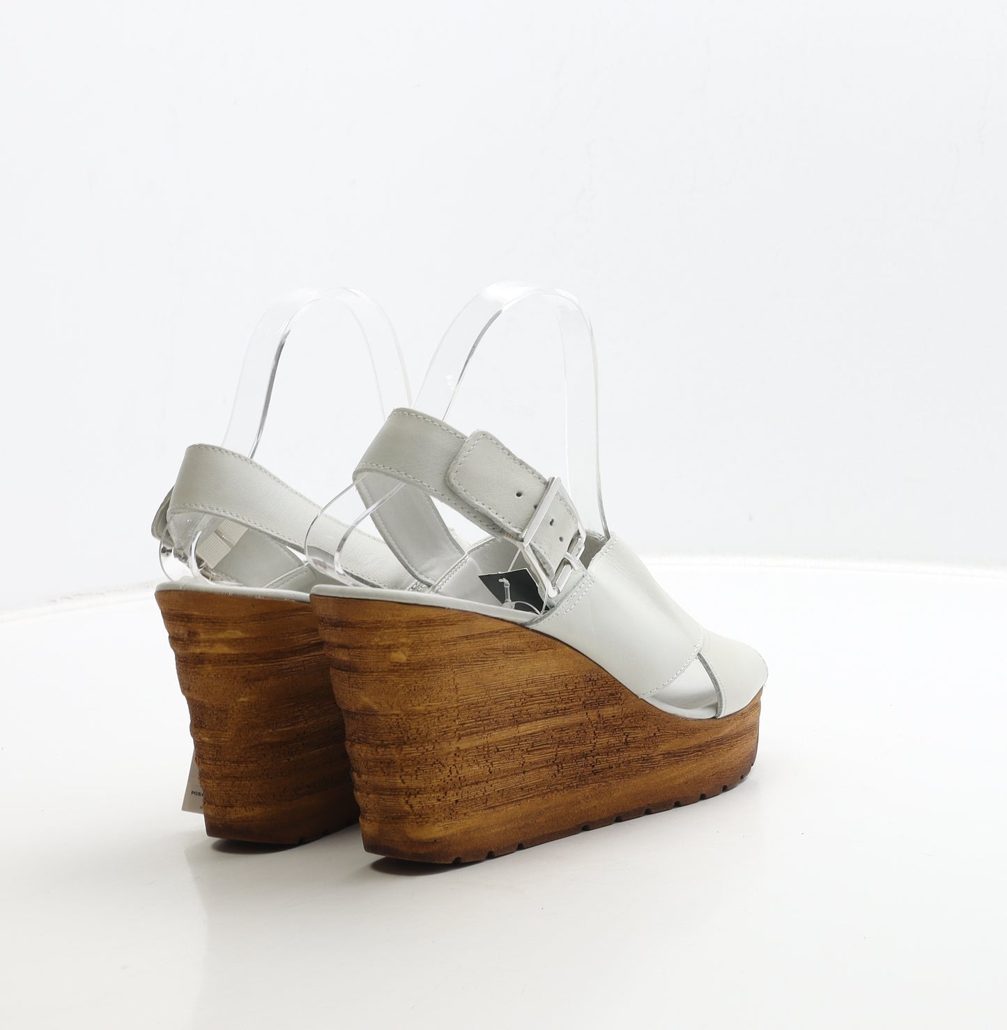 NEXT Womens White Leather Slingback Heel UK 6.5 40