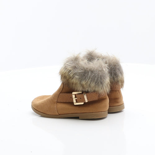 River Island Girls Brown Suede Chelsea Boot UK 6