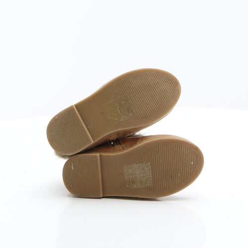 River Island Girls Brown Suede Chelsea Boot UK 6