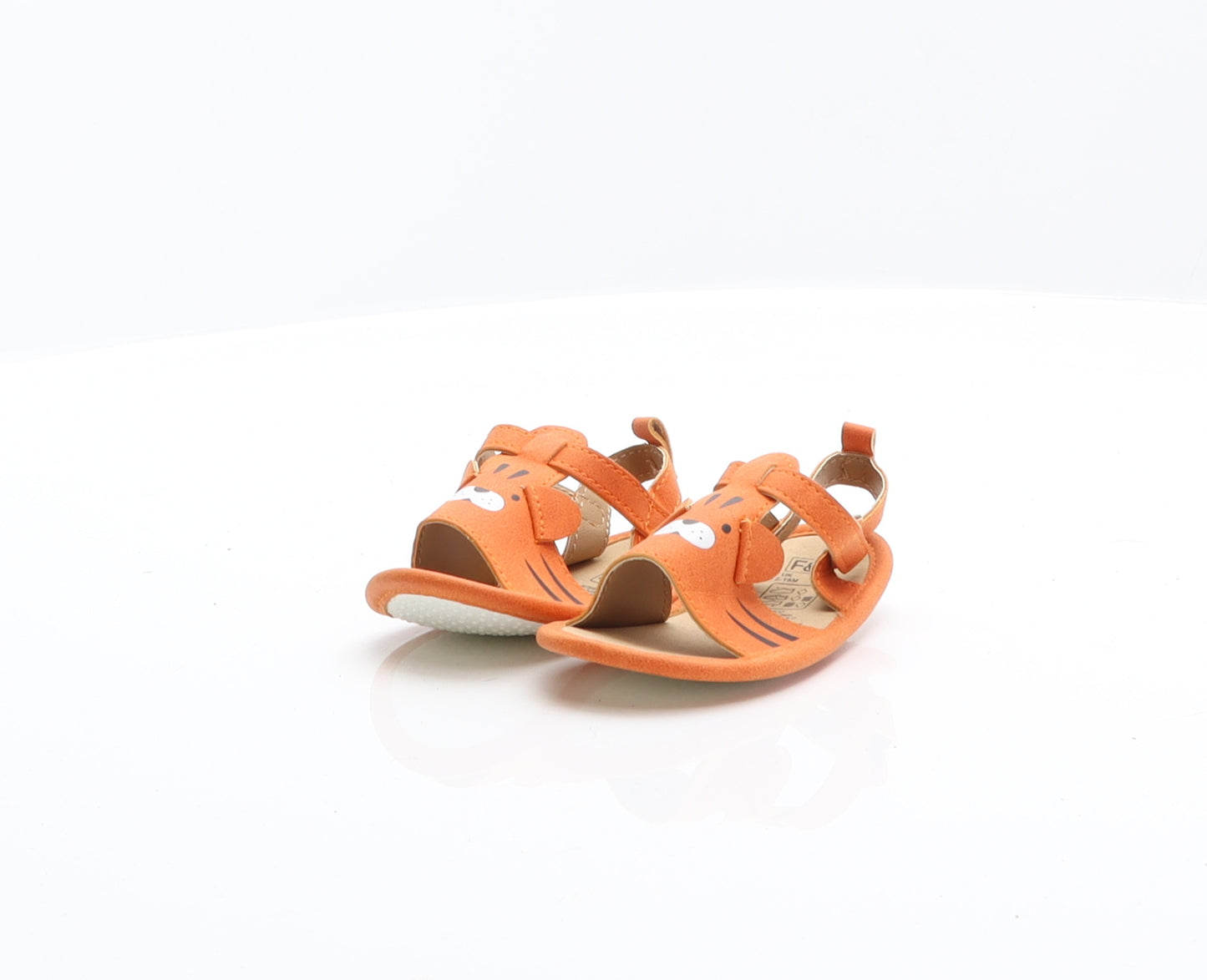 F&F Girls Orange Synthetic Gladiator Sandal UK 12-18 Months - Tiger Sandals