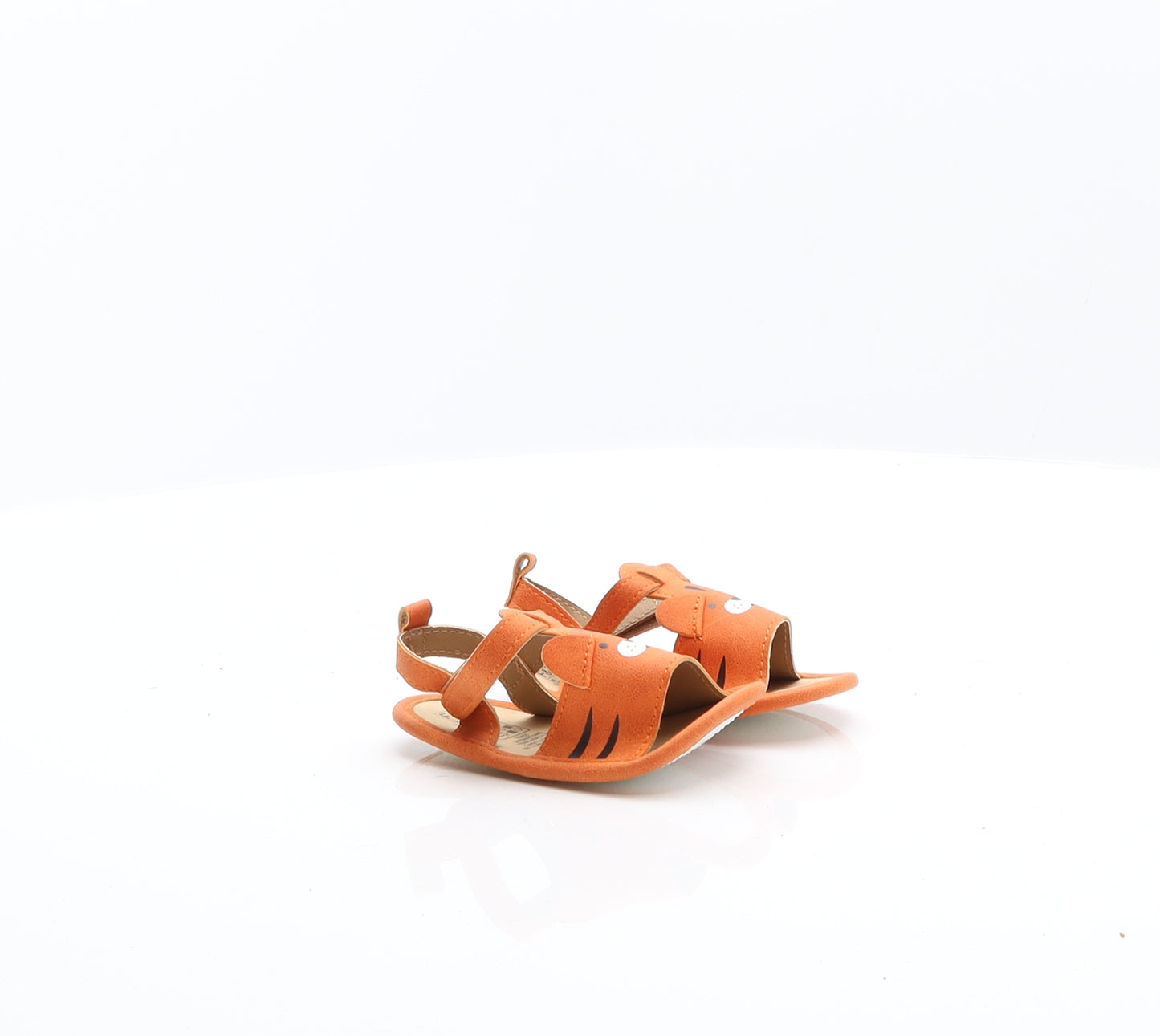 F&F Girls Orange Synthetic Gladiator Sandal UK 12-18 Months - Tiger Sandals