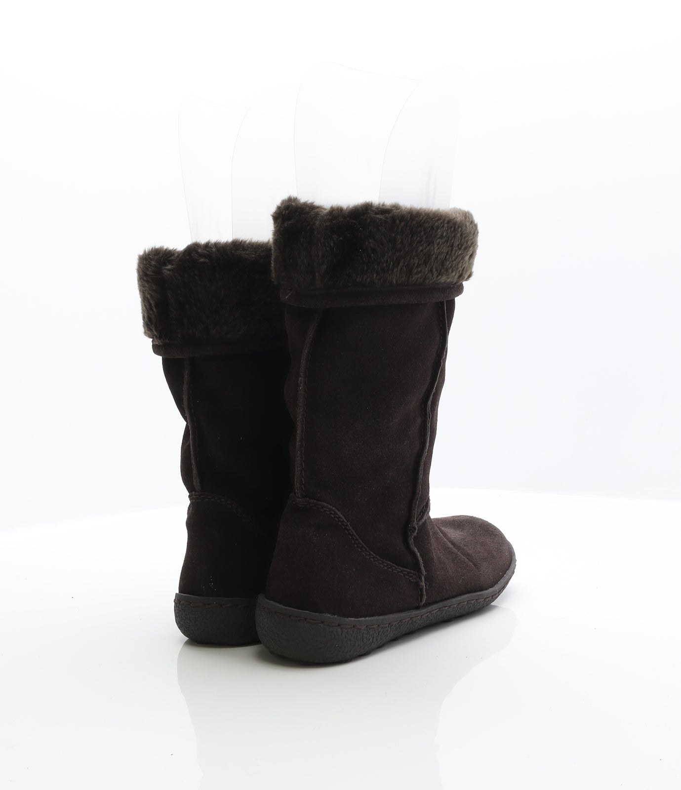 Dorothy Perkins Womens Brown Suede Shearling Style Boot UK 6