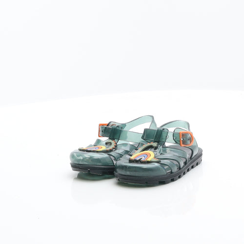 F&F Boys Green Rubber Gladiator Sandal UK 5 22 - Dinosaur Sandals