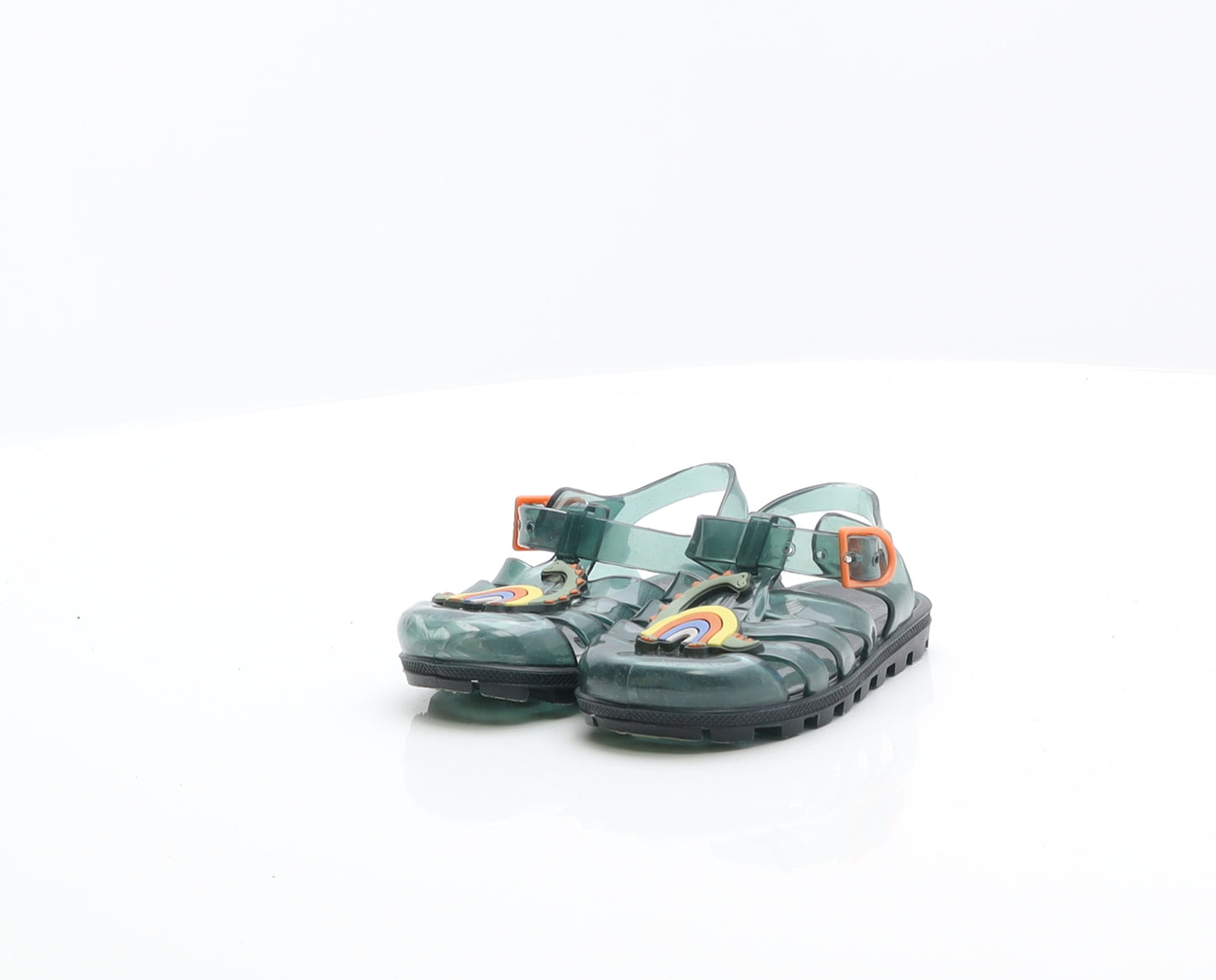 F&F Boys Green Rubber Gladiator Sandal UK 5 22 - Dinosaur Sandals