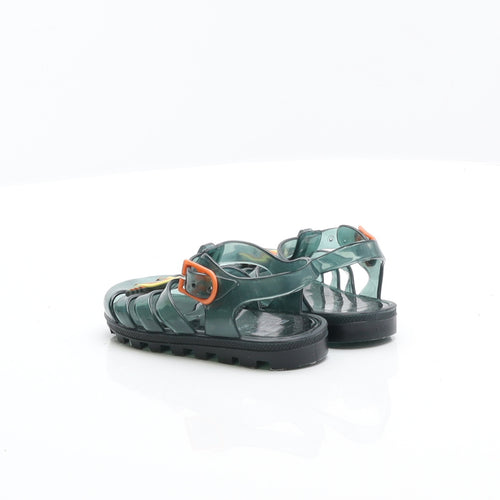 F&F Boys Green Rubber Gladiator Sandal UK 5 22 - Dinosaur Sandals
